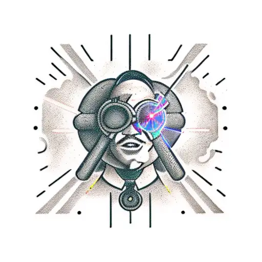 homelander shooting lasers out of his eyes and using the laser to slice through an airplane tattoo design idea