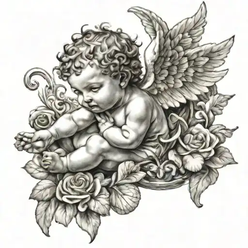 cherub tattoo design idea