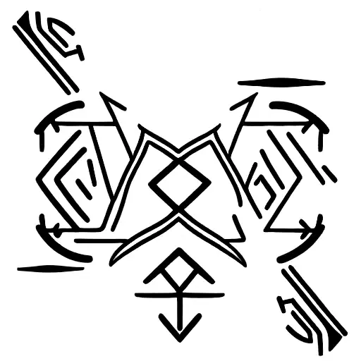 Baltic tribe symbols tattoo design idea