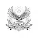 caccoon Turning into a eagle tattoo design idea