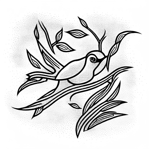 Swift bird tattoo design idea