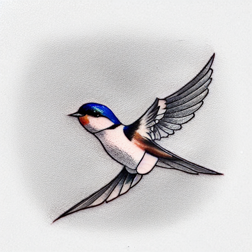 2 small swallow birds tattoo design idea