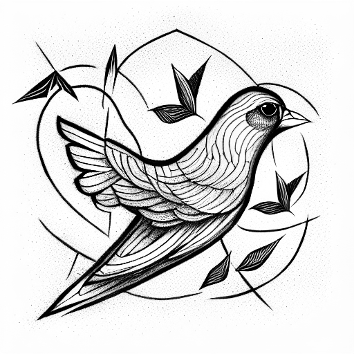 Swift bird tattoo design idea