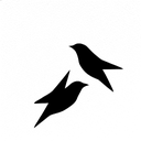 2 swift birds flying in the sky tattoo design idea
