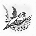 Swift bird tattoo design idea