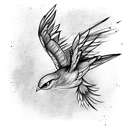 swift bird tattoo design idea