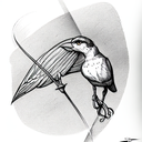 swift bird tattoo design idea