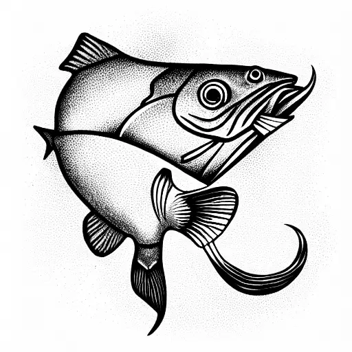 carpenter caught a fish tattoo design idea