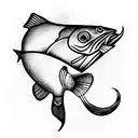 carpenter caught a fish tattoo design idea