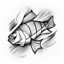 carpenter caught a fish tattoo design idea