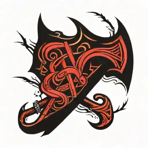 struggle and sacrifice symbol tattoo design idea