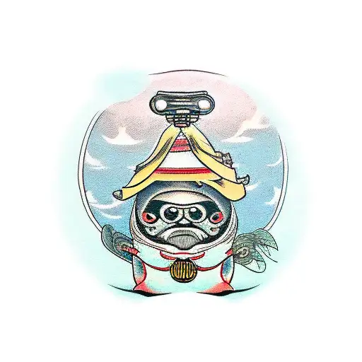 Daruma Doll tattoo design idea