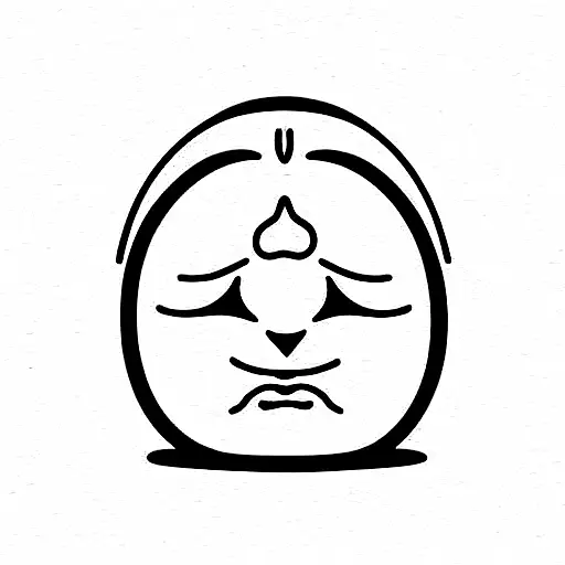 Daruma Doll tattoo design idea