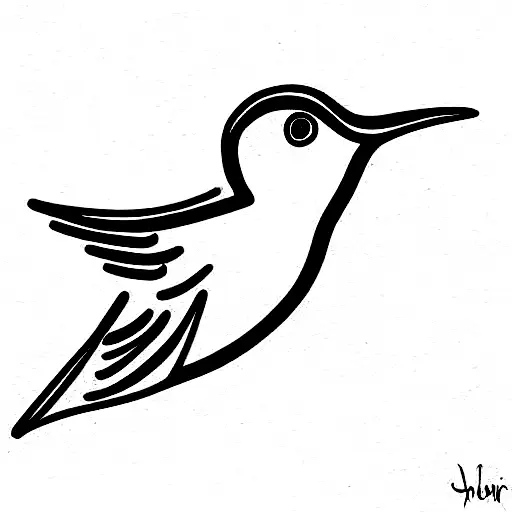 humming-bird tattoo design idea