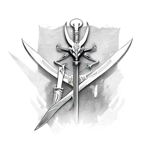 witcher sword tattoo design idea
