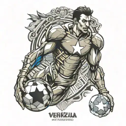 Venezuela Copa America Champion and Iron Man tattoo design idea