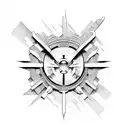 Rap lyrics incorporated into a capoeira scene tattoo design idea