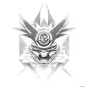 Rap lyrics incorporated into a capoeira scene tattoo design idea