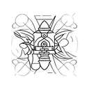 lantern guide tattoo design idea
