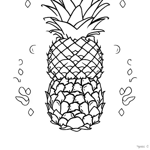 Pineapple tattoo design idea