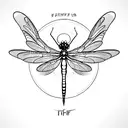 dragonfly where the shape of the wings has the following text "in a world of hate be a light" and no background  tattoo design idea