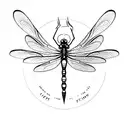 dragonfly where the shape of the wings has the following text "in a world of hate be a light" and no background  tattoo design idea