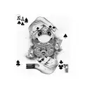 A sleeve design incorporating elements of gambling, smoking, drinking, Pepsi, and breast cancer awareness tattoo design idea