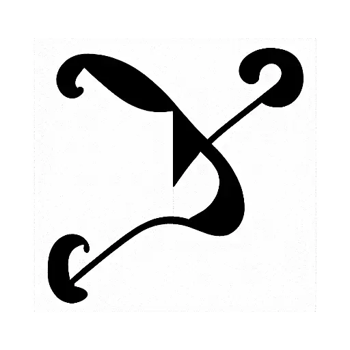 puzzle letter F tattoo design idea