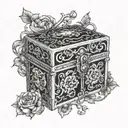 pandora box tattoo design idea