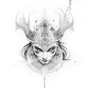 blue lighting, with black smoke tattoo design idea