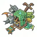 minecraft tattoo design idea