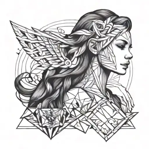 phonix girl comes tattoo design idea