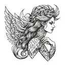 phonix girl comes tattoo design idea