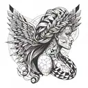 phonix girl comes tattoo design idea