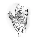 hand tattoo blackout blackwork patterns hand manos tatuaje blackout tattoo design idea