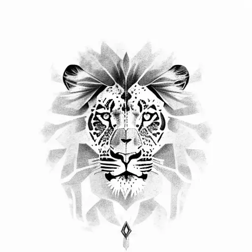 lion, leopard and tiger tattoo design idea