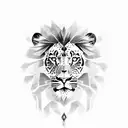 lion, leopard and tiger tattoo design idea