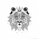lion, leopard and tiger tattoo design idea