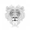 lion, leopard and tiger tattoo design idea
