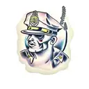 dead cop tattoo design idea