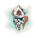 dead cop tattoo design idea