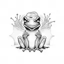 fire frog dark fantasy tattoo design idea