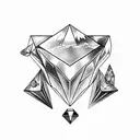 Diamond tattoo design idea