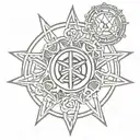hunter x hunter netero logo tattoo design idea