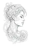 overthink without face or body tattoo design idea