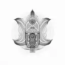 Hamsa Symbol tattoo design idea