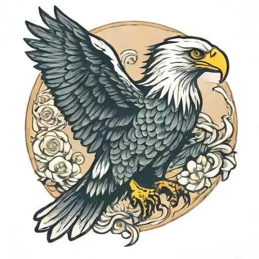 eagle with karma summer dreams tattoo design idea