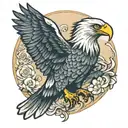 eagle with karma summer dreams tattoo design idea