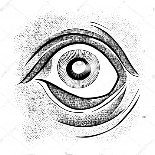 eye minimalistic neo tribal, thin lines ,angry style,sharp corners   tattoo design idea