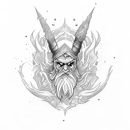 wizard tattoo design idea